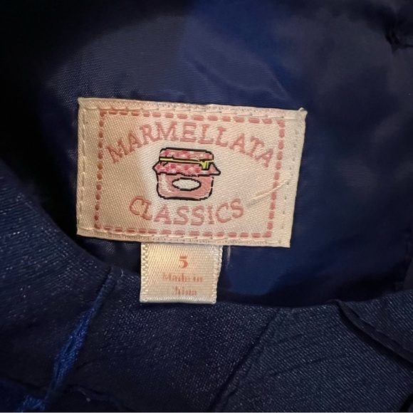 Marmellata dress blue girls size 5 sparkly shiffon like 100% polyester with bow - Picture 10 of 10